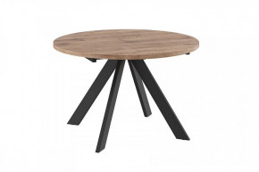 Стол раздвижной RONDO М-120, дуб велингтон/черный в Надыме - nadym.mebel-tymen.ru | фото