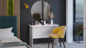 Стол с зеркалом тип 14 (1000) Белый Ясень в Надыме - nadym.mebel-tymen.ru | фото