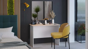 Стол  с зеркалом тип 14 (1000) Дуб Сонома, Белый Ясень в Надыме - nadym.mebel-tymen.ru | фото