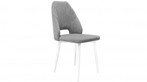 Стул «Капри» (конус Т2) Исп. 2 Белый муар, Велюр DREAM Grey (серый) в Надыме - nadym.mebel-tymen.ru | фото
