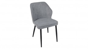 Стул «Крис» Черный муар, Микровелюр BRENDY Grey в Надыме - nadym.mebel-tymen.ru | фото