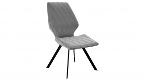 Стул «Матэо»  Черный муар, Микровелюр BRENDY Grey в Надыме - nadym.mebel-tymen.ru | фото
