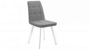 Стул «Рони»  Белый муар, Микровелюр BRENDY Grey в Надыме - nadym.mebel-tymen.ru | фото