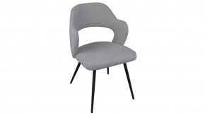 Стул «Сиэтл» Черный муар, Велюр DREAM Grey (серый) в Надыме - nadym.mebel-tymen.ru | фото