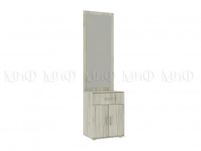 Тумба с зеркалом (600) Ева NEW Дуб Крафт Белый в Надыме - nadym.mebel-tymen.ru | фото