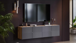 Тумба ТВ Танго Дуб крафт золотой/Холст вулкан в Надыме - nadym.mebel-tymen.ru | фото