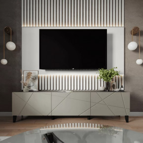 Тумба ТВМ-10 (с опорами) (ш2000*г384*в400мм) ЛДСП Графит/ЛДСП Панакота в Надыме - nadym.mebel-tymen.ru | фото