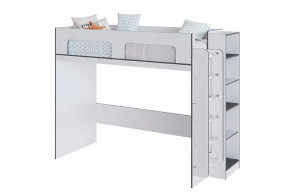 ТЭББИ Кровать-чердак (сп/м 900*2000мм), Белый-Графит серый (ЛАМЕЛИ) в Надыме - nadym.mebel-tymen.ru | фото