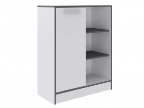 ТЭББИ Стеллаж малый (ш800*г360*в1000мм), Белый-Графит серый/Белый в Надыме - nadym.mebel-tymen.ru | фото